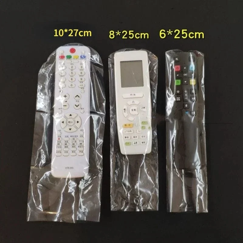 10 teile/paket Transparent Schrumpf Film TV/Klimaanlage Fernbedienung Abdeckung für Xiaomi für Samsung Universal Schutzhülle Tasche