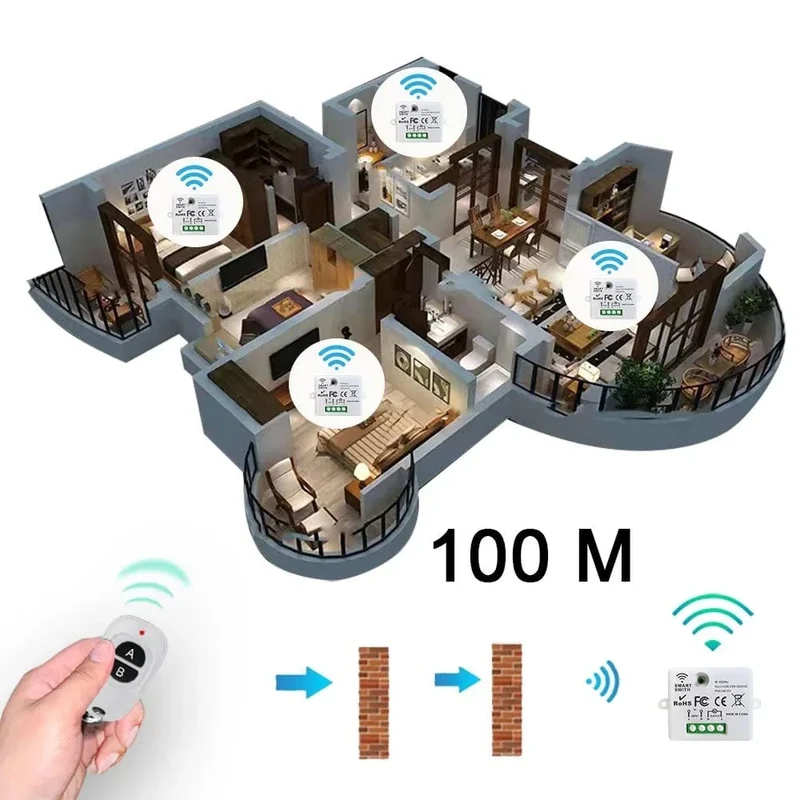 433 MHz AC 110 V 220 V Drahtlose RF Fernbedienung Schalter 1CH Relais Empfänger Mit ON/OFF Sender für Led Glühbirne DIY Steuerung