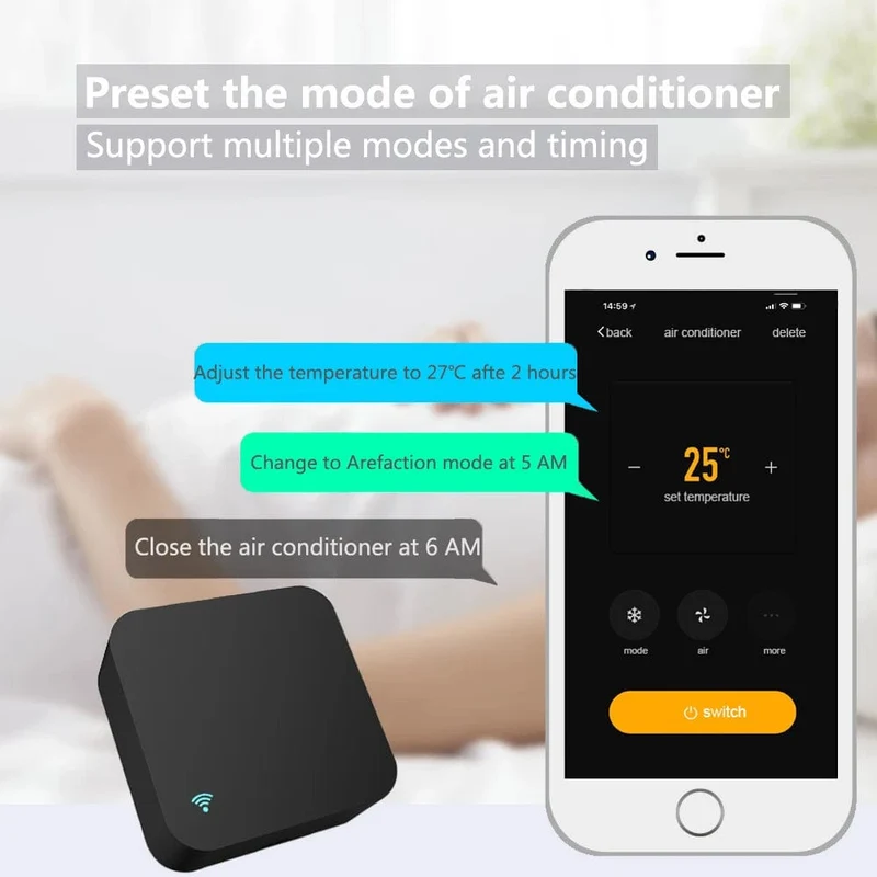 Tuya Smart IR Remote WiFi Universal-Fernbedienung für Klimaanlage TV Arbeit mit Alexa Google Home Assistent Yandex Alice