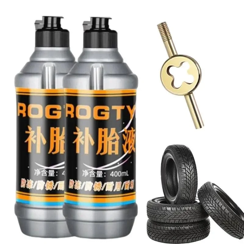 Reifendichtmittel, 400 ml, großes Fassungsvermögen, Reparaturset für Autoreifen, zerstörungsfreies, schnelles Reparaturset für platte Reifen für kleine und mittlere Räder