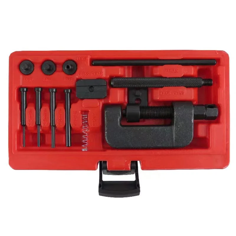Motorrad-Fahrrad-Kettentrenner-Splitter-Nietwerkzeug-Reparatur-Werkzeug-Set startet Kettenstift-Pressgriff Motorrad-Kettennieter