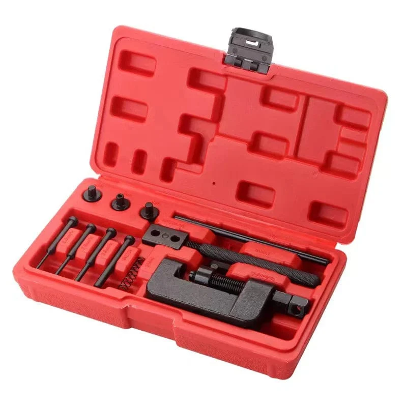 Motorrad-Fahrrad-Kettentrenner-Splitter-Nietwerkzeug-Reparatur-Werkzeug-Set startet Kettenstift-Pressgriff Motorrad-Kettennieter
