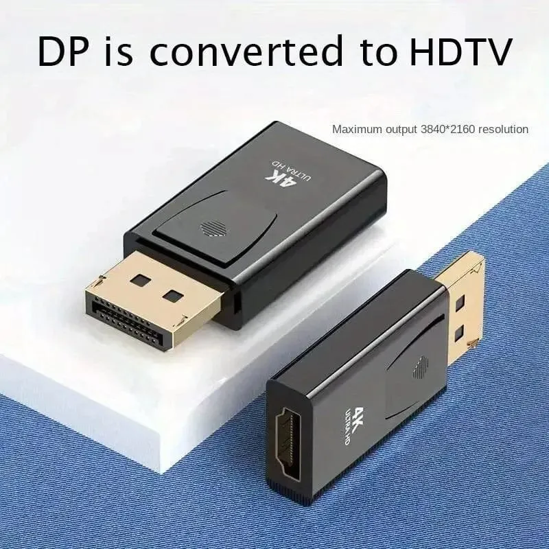 DP zu HDTV 4K Anschluss DisplayPort DP Stecker auf HDMI Buchse Adapter Konverter Video Audio Stecker Schalter für Computer TV Laptop