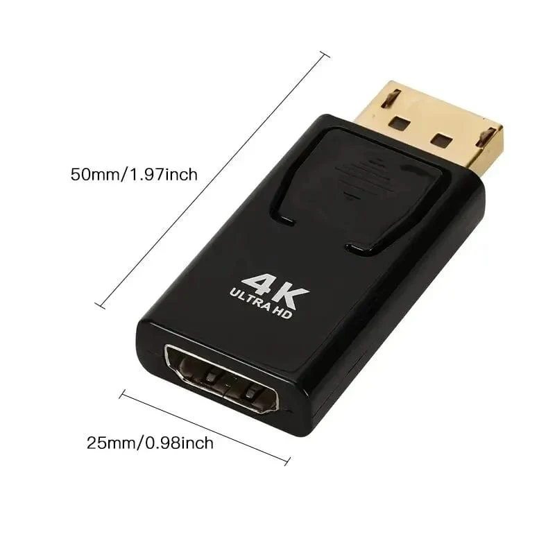 DP zu HDTV 4K Anschluss DisplayPort DP Stecker auf HDMI Buchse Adapter Konverter Video Audio Stecker Schalter für Computer TV Laptop