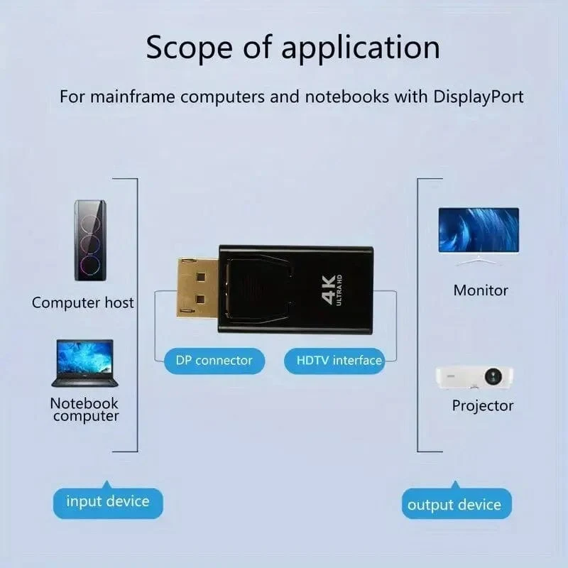 DP zu HDTV 4K Anschluss DisplayPort DP Stecker auf HDMI Buchse Adapter Konverter Video Audio Stecker Schalter für Computer TV Laptop