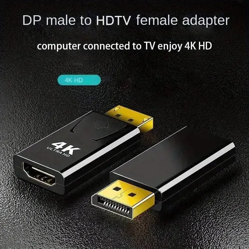 DP zu HDTV 4K Anschluss DisplayPort DP Stecker auf HDMI Buchse Adapter Konverter Video Audio Stecker Schalter für Computer TV Laptop