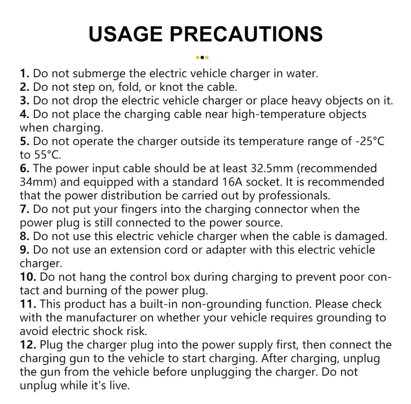 TAYSLA Haushaltsladegerät für Elektroautos, 16 A MAX, 220 V, tragbares EV-Ladegerät, Typ 2, IEC 62196, Ladekabel für Elektrofahrzeuge