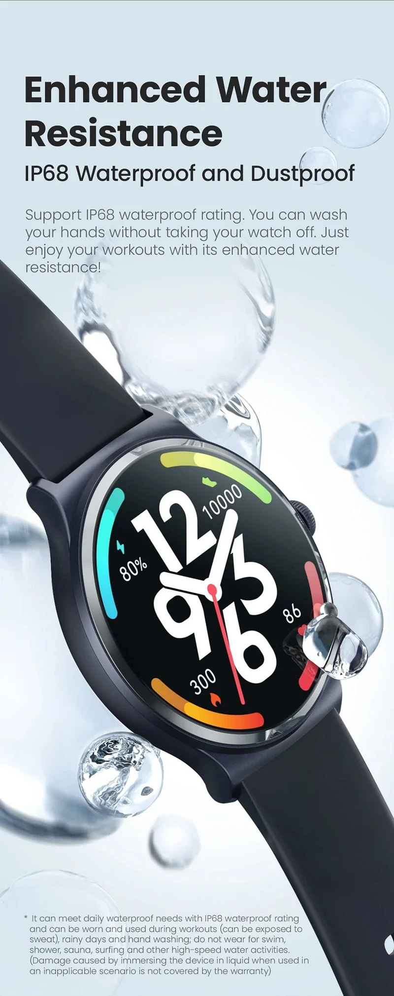 HAYLOU Solar Lite Smart Watch, über 100 Trainingsmodi, Smartwatch, Herzfrequenz, Blutsauerstoffüberwachung, Schlaf- und Stresstests, Sportuhr