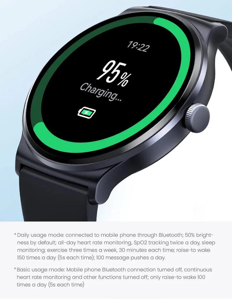 HAYLOU Solar Lite Smart Watch, über 100 Trainingsmodi, Smartwatch, Herzfrequenz, Blutsauerstoffüberwachung, Schlaf- und Stresstests, Sportuhr