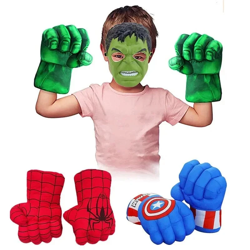 Superheldenhände für Kinder, Superhelden-Boxhandschuhe, Smash-Fäuste, weiche Plüschtiere, Cosplay-Kostüme, Zubehör für Jungen und Mädchen, Geschenk