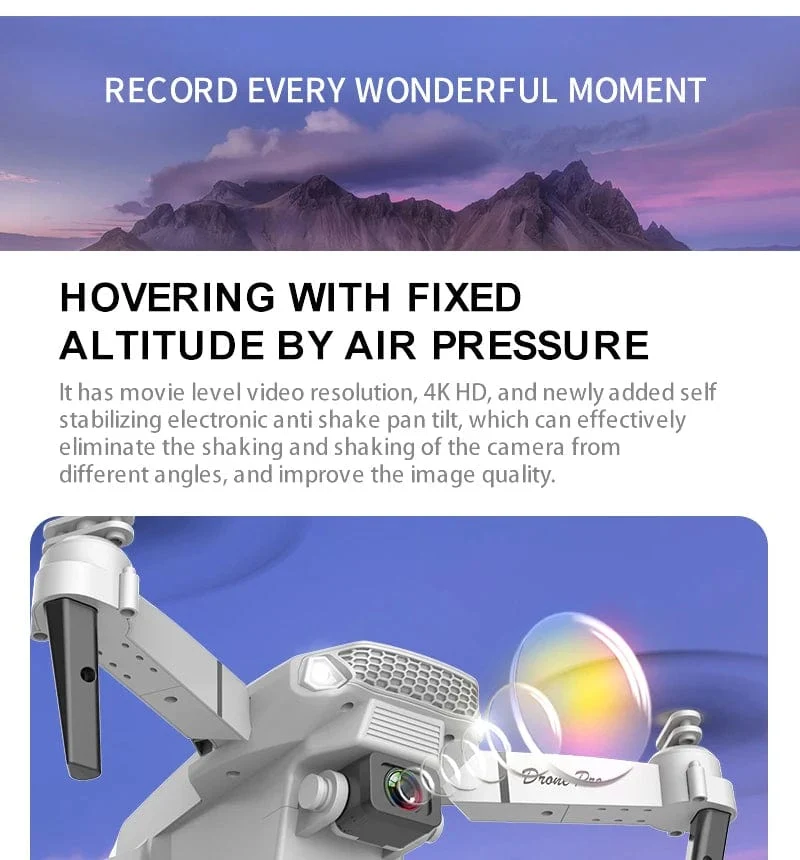 KBDFA 2023 Neue E88 Pro WIFI FPV Drohne Weitwinkel HD 4K 1080P Kamera Höhe halten RC Faltbarer Quadcopter Eders Hubschrauber Spielzeug Geschenk