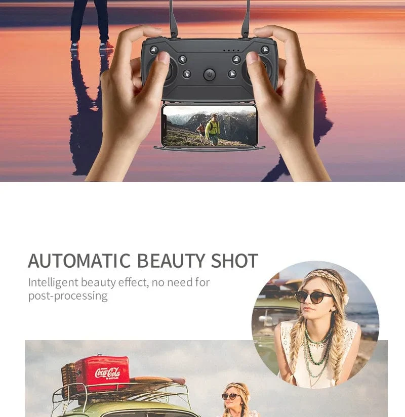 KBDFA 2023 Neue E88 Pro WIFI FPV Drohne Weitwinkel HD 4K 1080P Kamera Höhe halten RC Faltbarer Quadcopter Eders Hubschrauber Spielzeug Geschenk