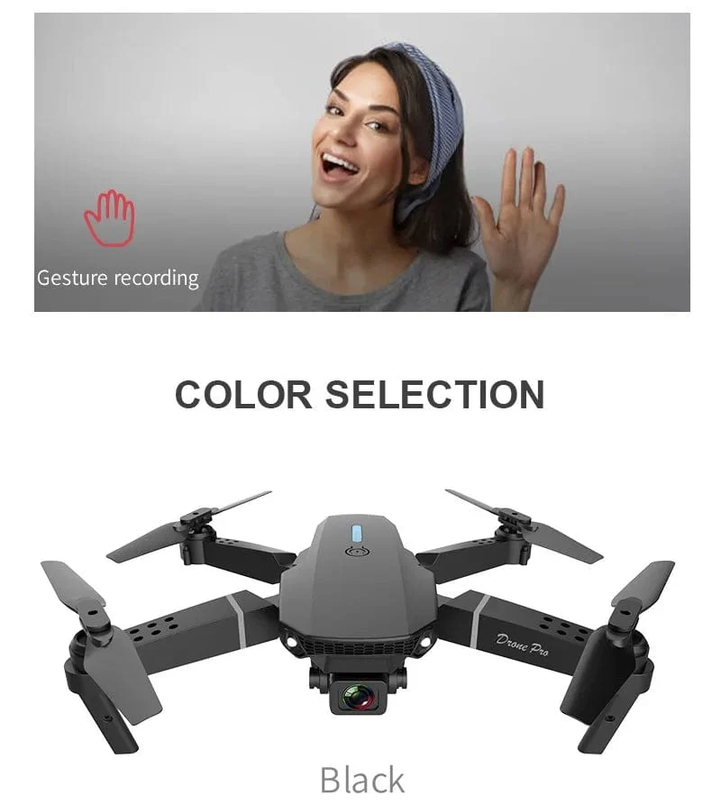 KBDFA 2023 Neue E88 Pro WIFI FPV Drohne Weitwinkel HD 4K 1080P Kamera Höhe halten RC Faltbarer Quadcopter Eders Hubschrauber Spielzeug Geschenk