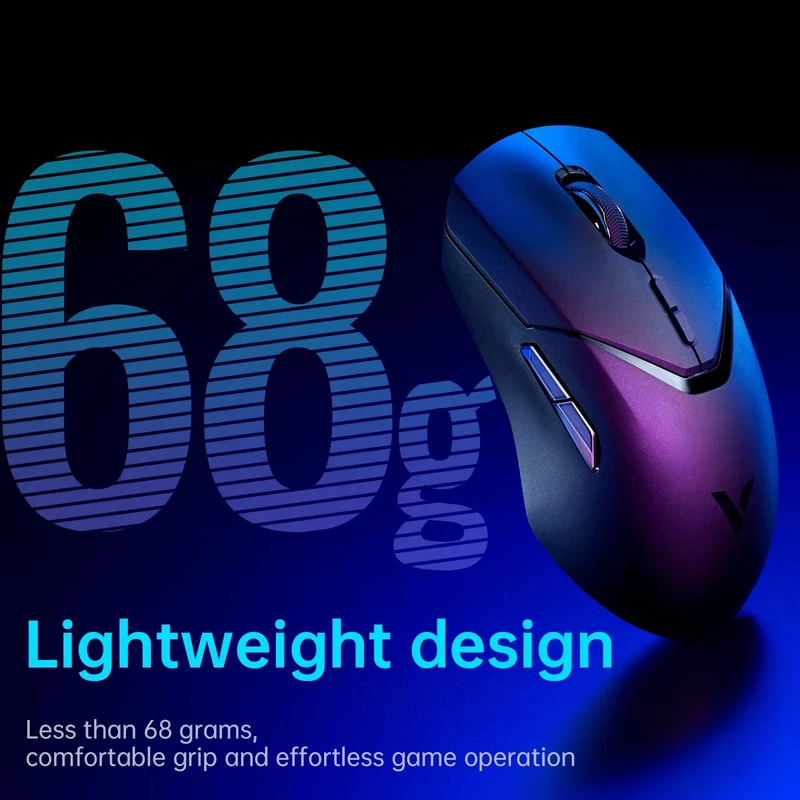 Rapoo VT9PRO Kabellose Gaming-Maus Esports Grade 68g Ultra-Light 26000DPI 8 Tasten Optische PAW3398 Computermaus für Laptop-PC