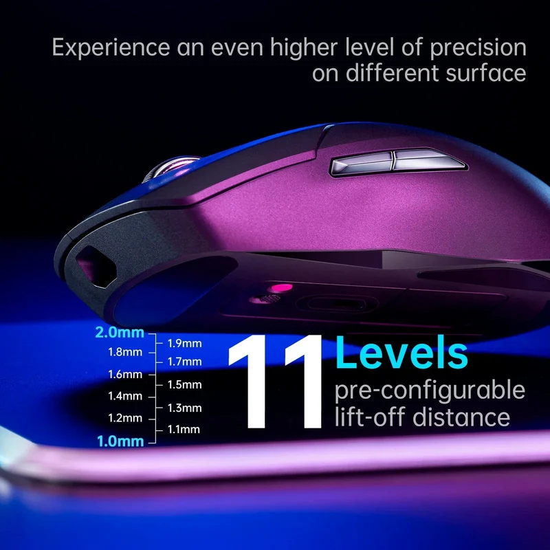 Rapoo VT9PRO Kabellose Gaming-Maus Esports Grade 68g Ultra-Light 26000DPI 8 Tasten Optische PAW3398 Computermaus für Laptop-PC