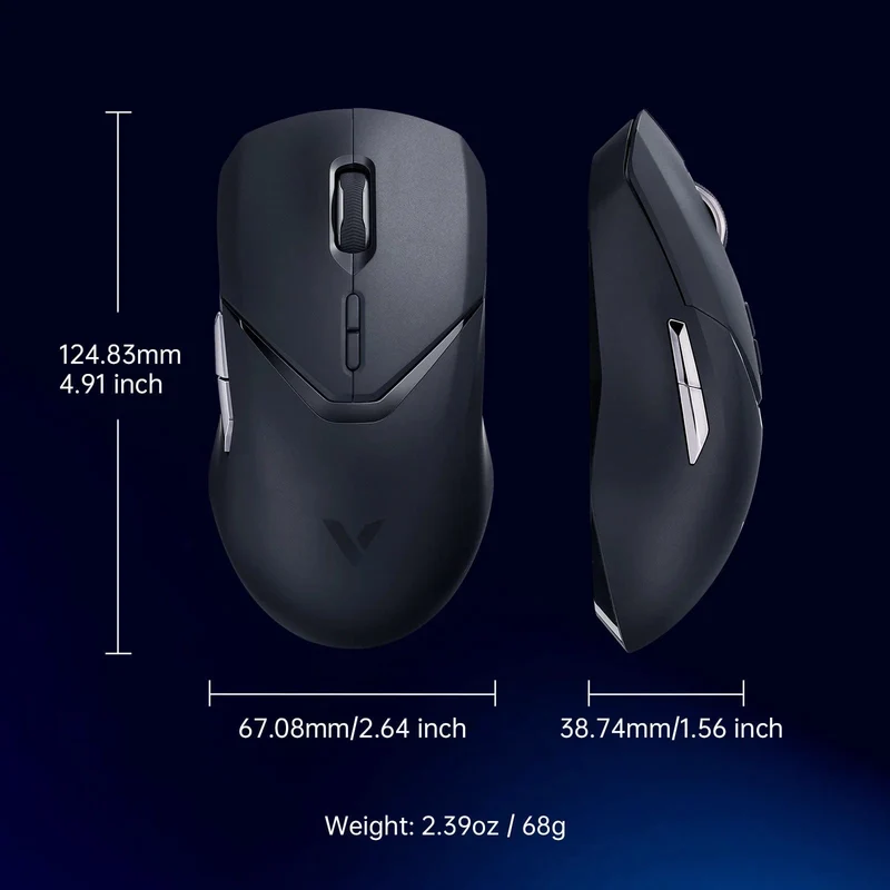 Rapoo VT9PRO Kabellose Gaming-Maus Esports Grade 68g Ultra-Light 26000DPI 8 Tasten Optische PAW3398 Computermaus für Laptop-PC