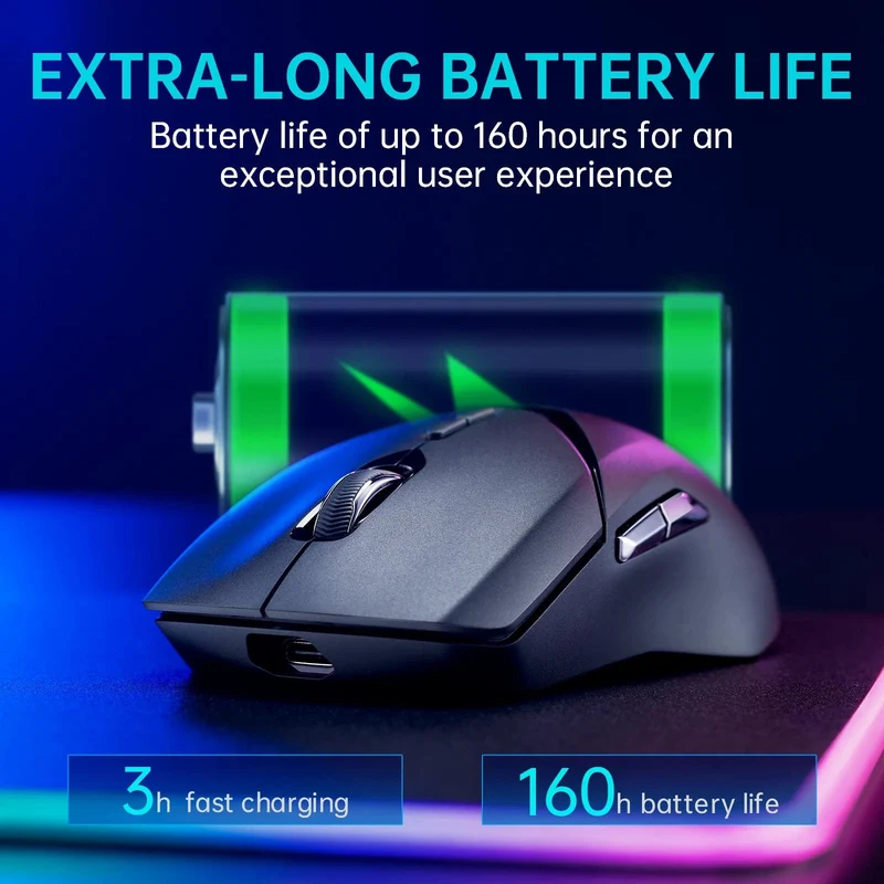 Rapoo VT9PRO Kabellose Gaming-Maus Esports Grade 68g Ultra-Light 26000DPI 8 Tasten Optische PAW3398 Computermaus für Laptop-PC