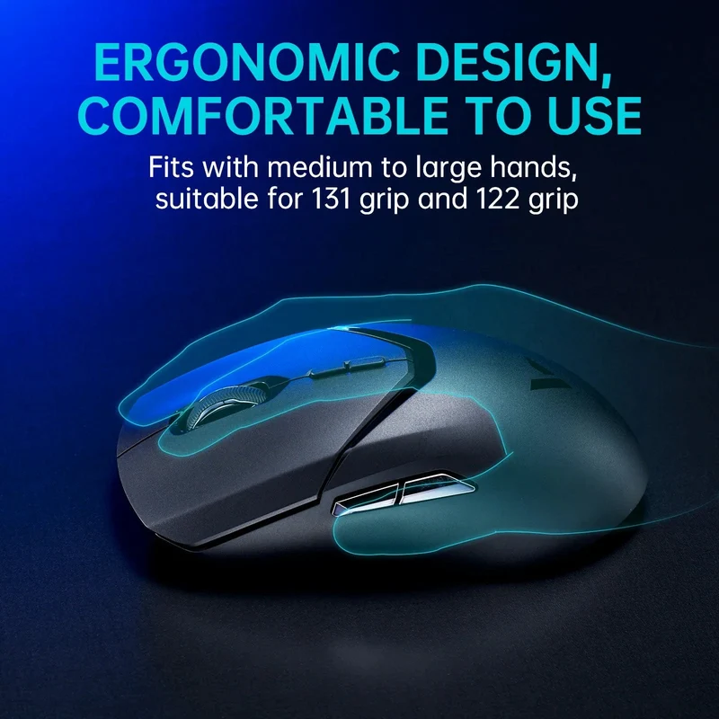 Rapoo VT9PRO Kabellose Gaming-Maus Esports Grade 68g Ultra-Light 26000DPI 8 Tasten Optische PAW3398 Computermaus für Laptop-PC