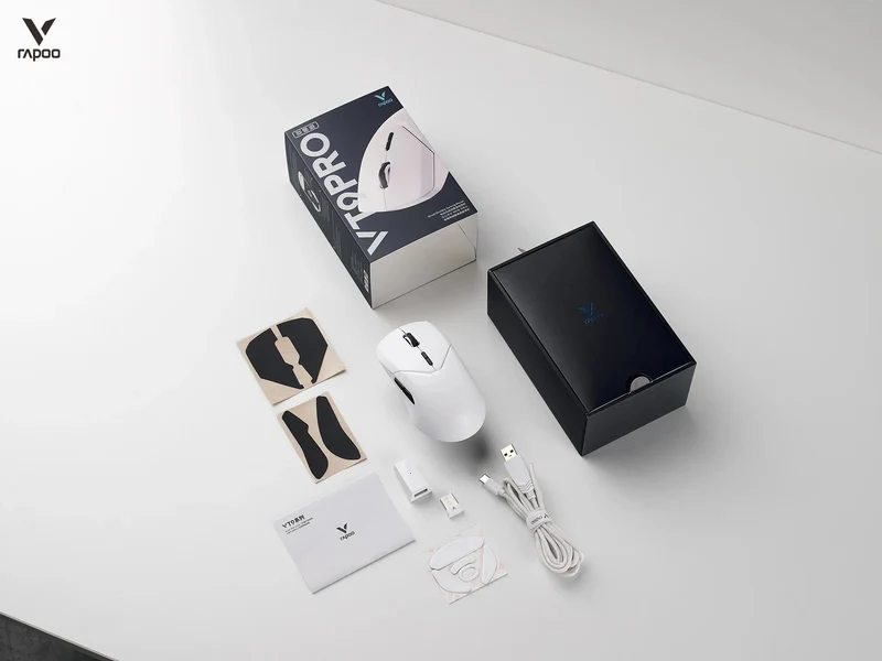 Rapoo VT9PRO Kabellose Gaming-Maus Esports Grade 68g Ultra-Light 26000DPI 8 Tasten Optische PAW3398 Computermaus für Laptop-PC