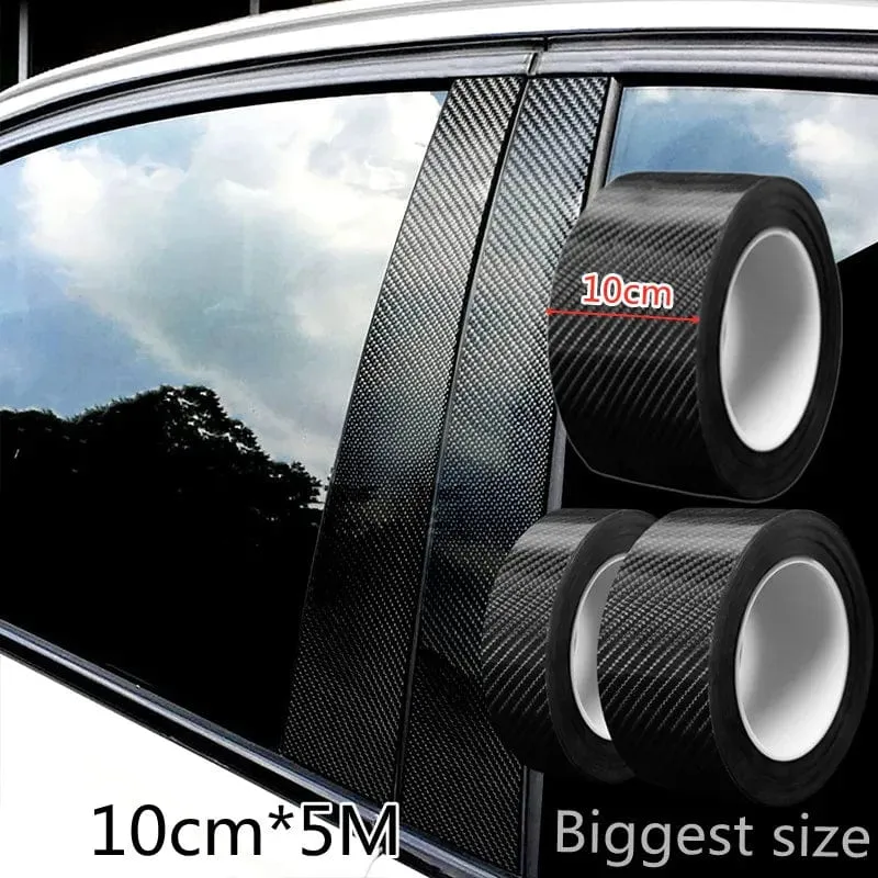 Nano Carbon Fiber Auto Aufkleber DIY Paste Schutz Streifen Auto Tür Schwelle Seitenspiegel Anti Scratch Band Wasserdichte Schutz Film
