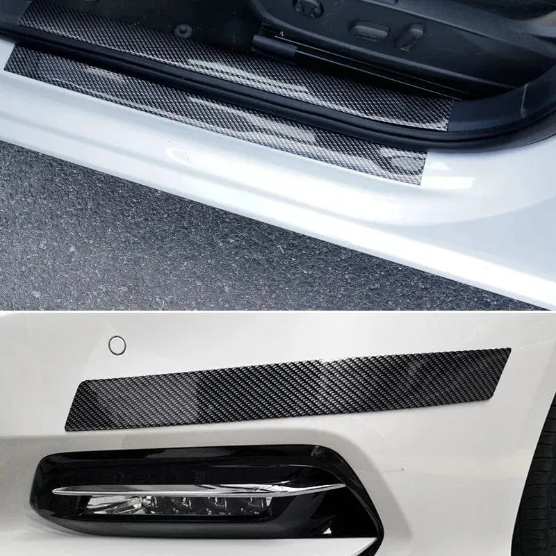 Nano Carbon Fiber Auto Aufkleber DIY Paste Schutz Streifen Auto Tür Schwelle Seitenspiegel Anti Scratch Band Wasserdichte Schutz Film