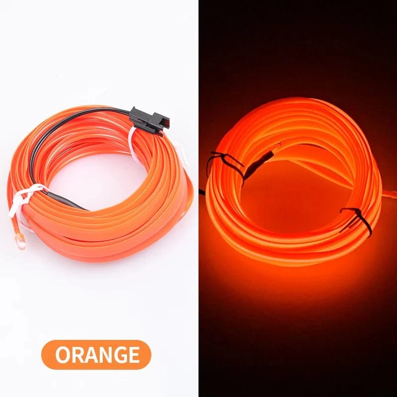 5m Auto Innenraum Atmosphäre Beleuchtung LED Streifen 5V DIY Flexible EL Neon Kalt Licht Linie Rohr Mit USB Auto Dekoration Umgebungs Lampe