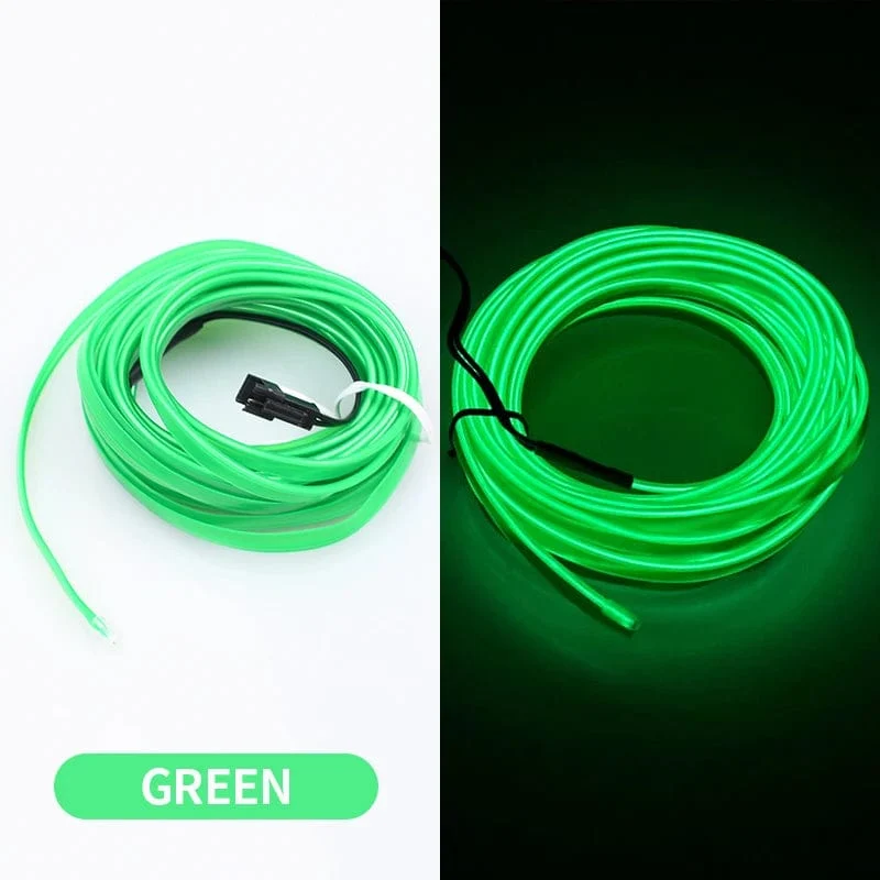 5m Auto Innenraum Atmosphäre Beleuchtung LED Streifen 5V DIY Flexible EL Neon Kalt Licht Linie Rohr Mit USB Auto Dekoration Umgebungs Lampe
