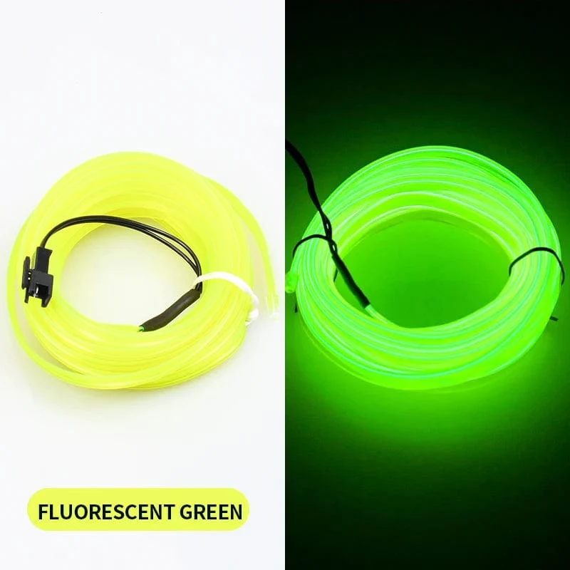 5m Auto Innenraum Atmosphäre Beleuchtung LED Streifen 5V DIY Flexible EL Neon Kalt Licht Linie Rohr Mit USB Auto Dekoration Umgebungs Lampe