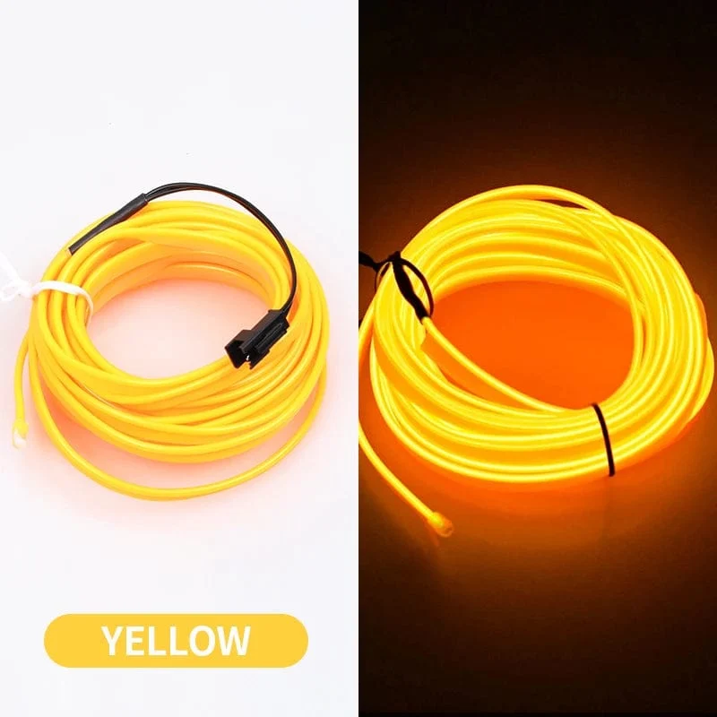 5m Auto Innenraum Atmosphäre Beleuchtung LED Streifen 5V DIY Flexible EL Neon Kalt Licht Linie Rohr Mit USB Auto Dekoration Umgebungs Lampe