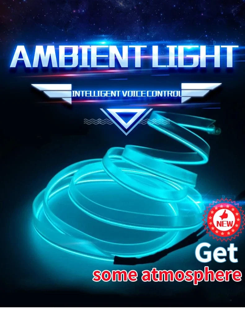 5m Auto Innenraum Atmosphäre Beleuchtung LED Streifen 5V DIY Flexible EL Neon Kalt Licht Linie Rohr Mit USB Auto Dekoration Umgebungs Lampe
