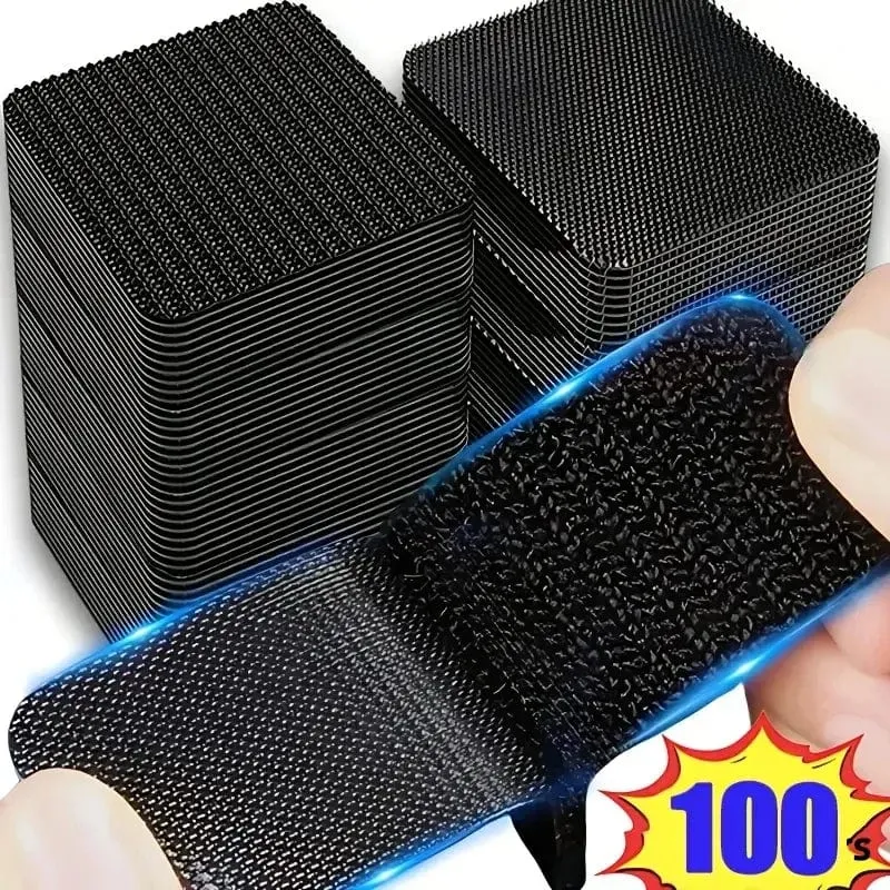 Teppich-Befestigungsaufkleber, 100/2 Stück, doppelt hochklebend, für Autos, feste Flicken, rutschfeste Matte, Fußmatten für den Heimboden, rutschfeste Griffbänder, neu