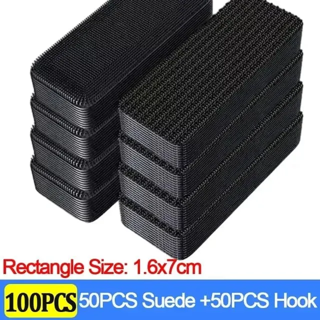 Teppich-Befestigungsaufkleber, 100/2 Stück, doppelt hochklebend, für Autos, feste Flicken, rutschfeste Matte, Fußmatten für den Heimboden, rutschfeste Griffbänder, neu