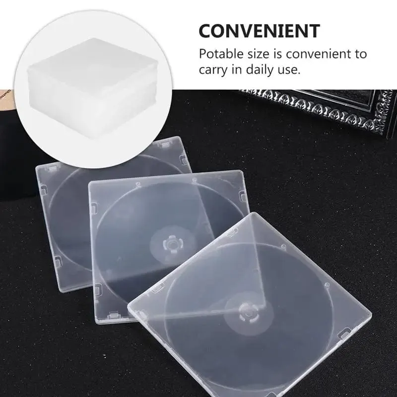 25-teiliges ultradünnes DVD-Case, transparentes CD-Case, tragbare CD-Aufbewahrungsbox für Heimkino