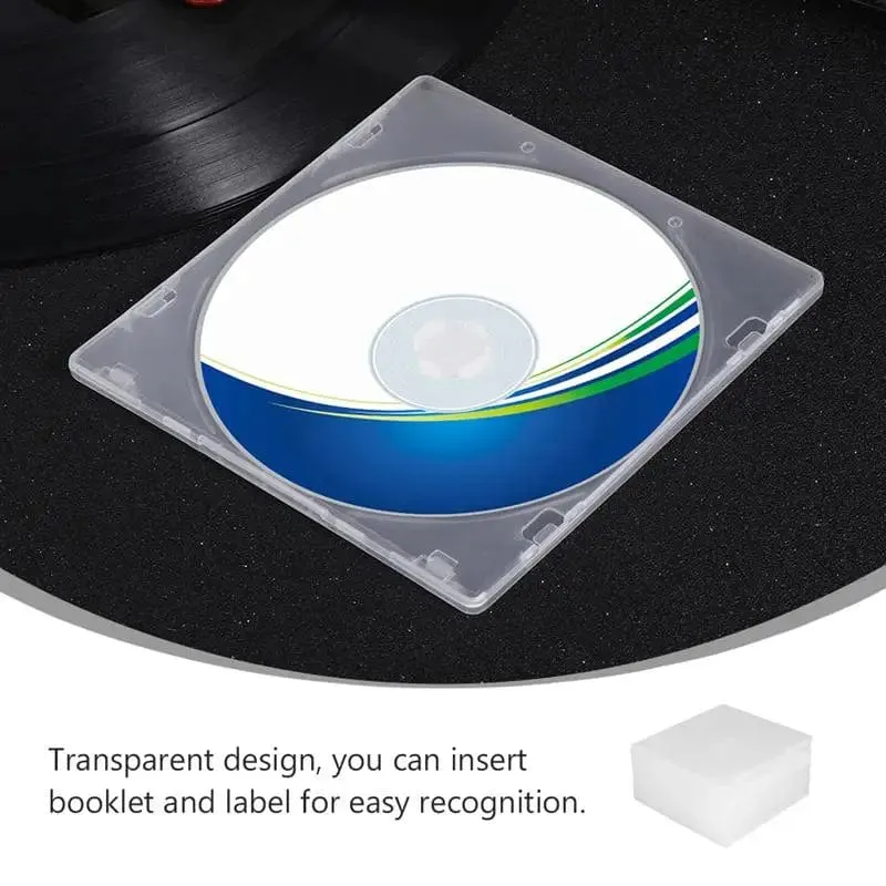 25-teiliges ultradünnes DVD-Case, transparentes CD-Case, tragbare CD-Aufbewahrungsbox für Heimkino