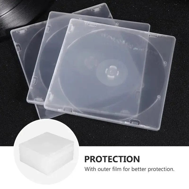 25-teiliges ultradünnes DVD-Case, transparentes CD-Case, tragbare CD-Aufbewahrungsbox für Heimkino