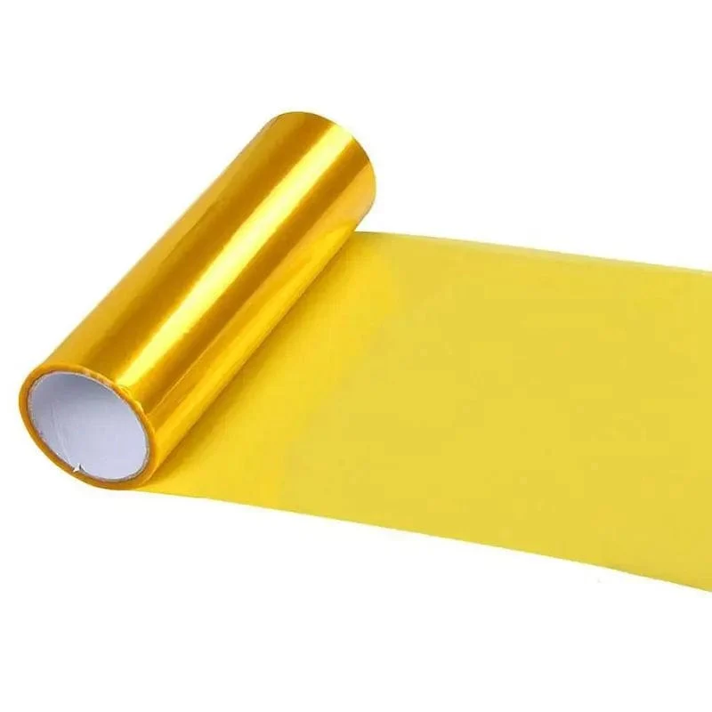Gelbe Autolicht-Scheinwerfer-Rücklicht-Tönungsfolie, Vinylfolie, Lampenfolie, Aufkleberbogen, Farbwechsel, Rauch, matt, Nebelschlussaufkleber