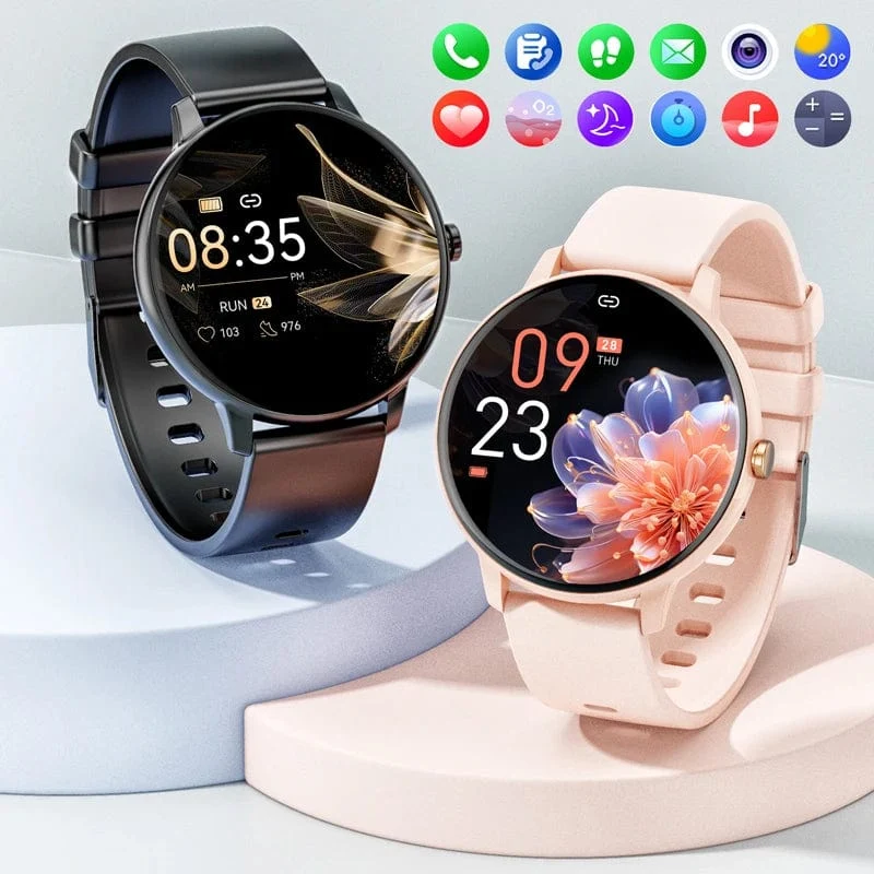 Karchilor 2024 Damen-Smartwatch, Bluetooth-Anruf, 1.39-Zoll-Touchscreen, Smartwatches für Männer, Gesundheitsüberwachung, IP67, wasserdicht, Fitness