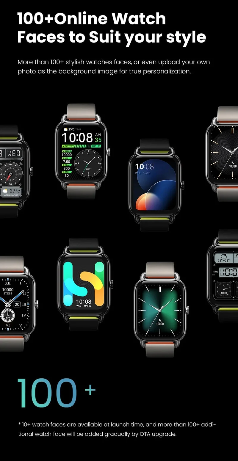 HAYLOU RS4 Plus Smartwatch 1.78'' AMOLED-Display 105 Sportmodi 10 Tage Akkulaufzeit Smart Watch SpO₂ Herzfrequenz Schlafmonitor