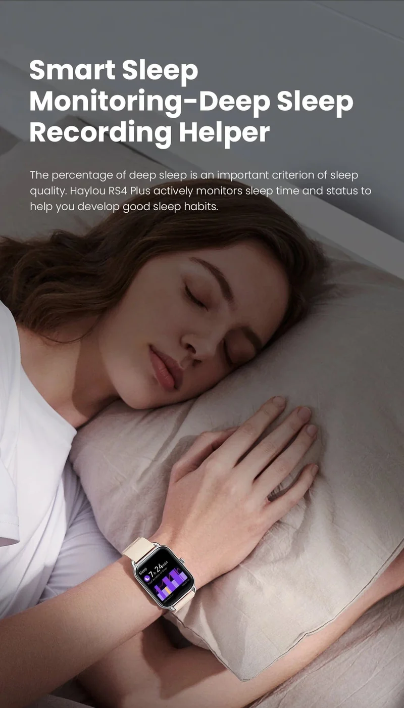 HAYLOU RS4 Plus Smartwatch 1.78'' AMOLED-Display 105 Sportmodi 10 Tage Akkulaufzeit Smart Watch SpO₂ Herzfrequenz Schlafmonitor