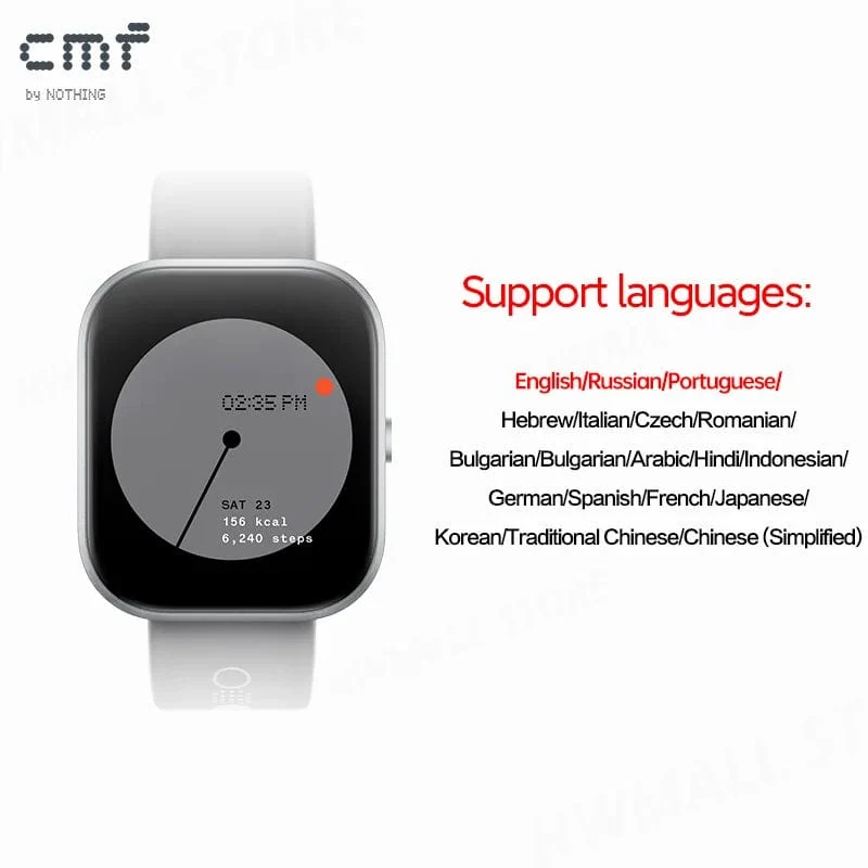 Globale Version CMF von Nothing Watch Pro 1.96" AMOLED Bluetooth 5.3 BT-Anrufe mit AI-Rauschunterdrückung GPS-Smartwatch CMF Watch Pro