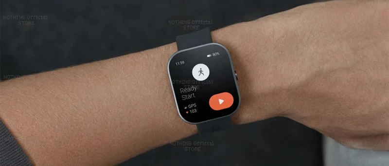 Globale Version CMF von Nothing Watch Pro 1.96" AMOLED Bluetooth 5.3 BT-Anrufe mit AI-Rauschunterdrückung GPS-Smartwatch CMF Watch Pro