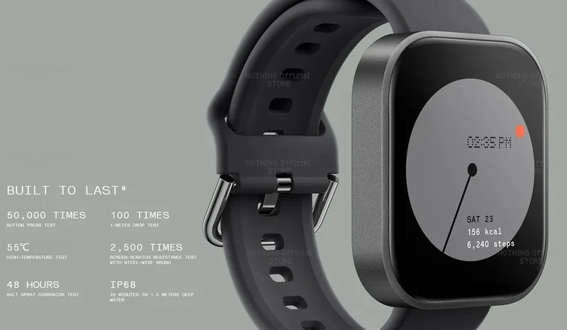 Globale Version CMF von Nothing Watch Pro 1.96" AMOLED Bluetooth 5.3 BT-Anrufe mit AI-Rauschunterdrückung GPS-Smartwatch CMF Watch Pro