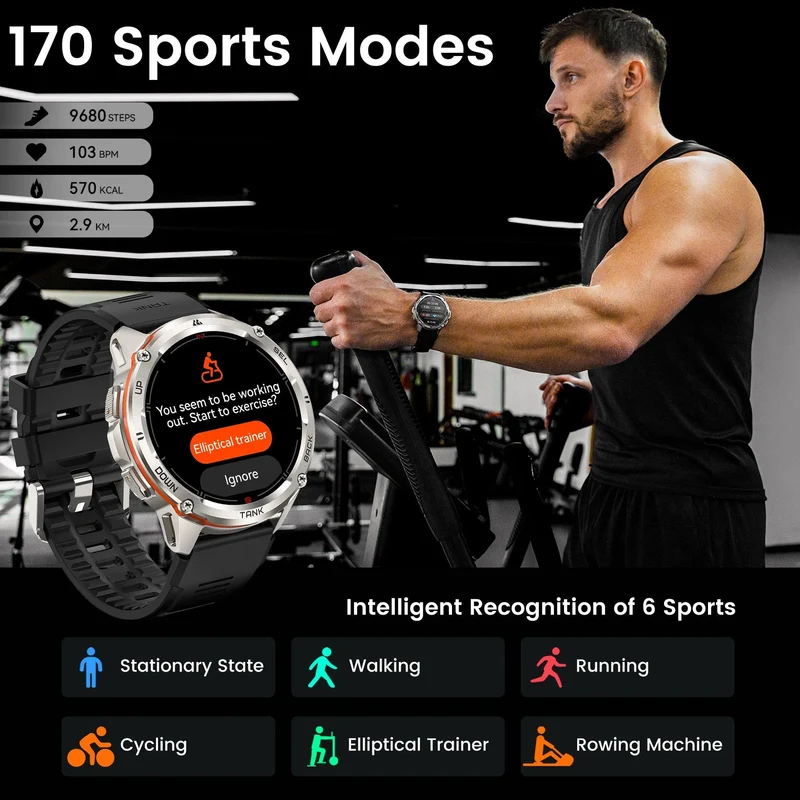 2024 Original KOSPET TANK T3 Ultra GPS Smart Watch Herren Smartwatch 470mAh Digitale Fitness AMOLED AOD Bluetooth Elektronische Uhren
