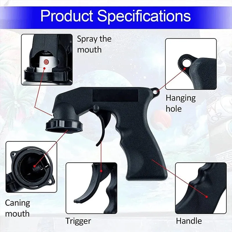 Adapter für Farbsprühflasche, Aerosol-Sprühgriff mit Vollgriff-Abzug, Verriegelungskragen, Wartungs- und Reparaturwerkzeug, Autozubehör