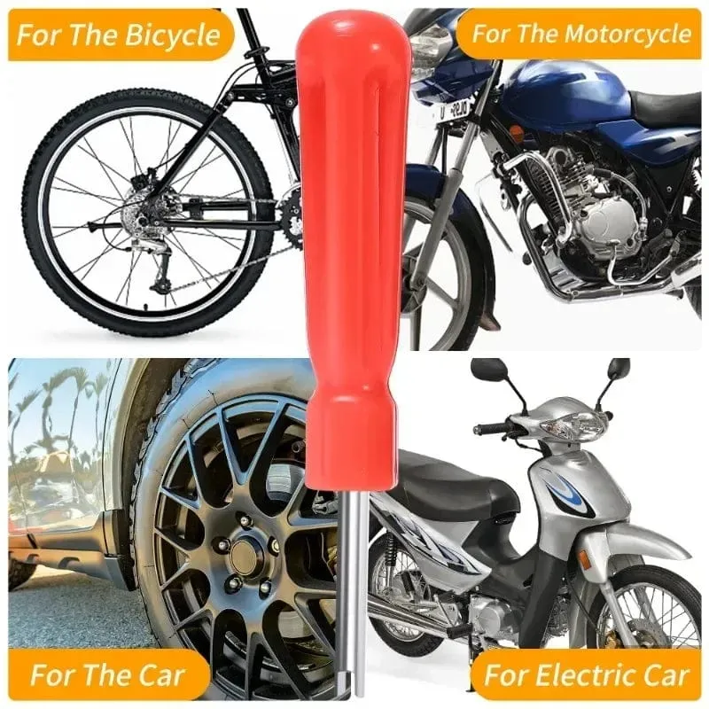 Autoreifen-Ventilschaftkern-Entferner-Schraubendreher, Universal-Auto-Fahrrad-Schlitzgriff, Reifenreparatur-Installationshandwerkzeuge Zubehör