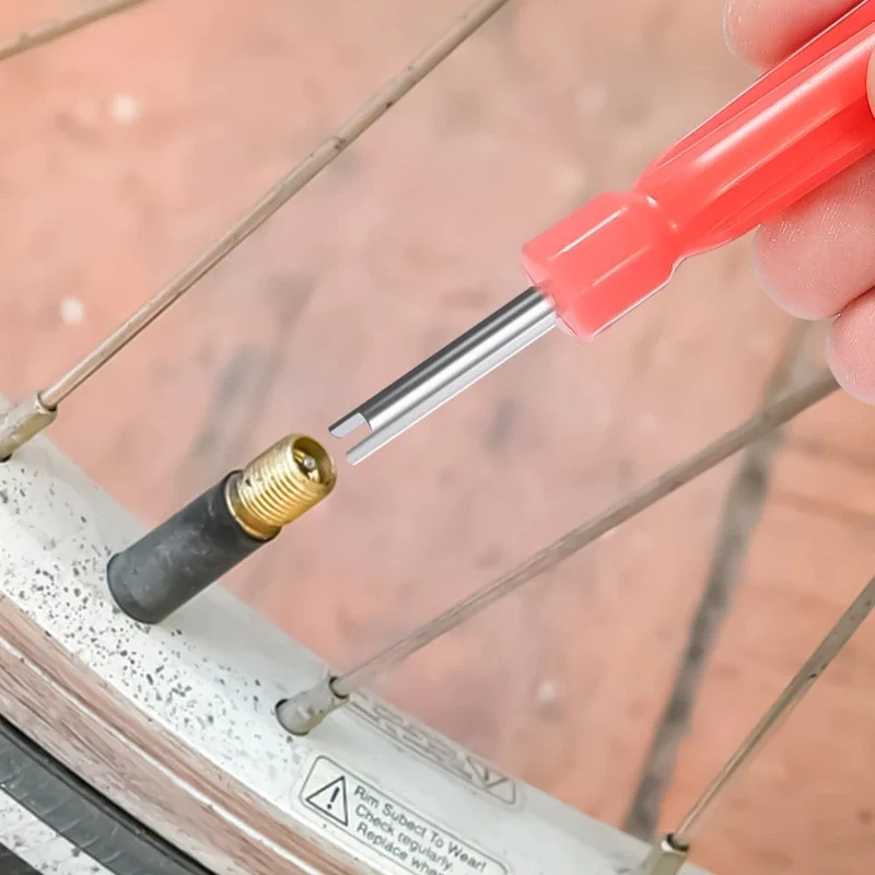 Autoreifen-Ventilschaftkern-Entferner-Schraubendreher, Universal-Auto-Fahrrad-Schlitzgriff, Reifenreparatur-Installationshandwerkzeuge Zubehör