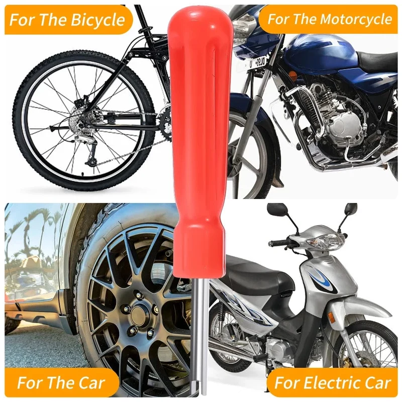 Autoreifen-Ventilschaftkern-Entferner-Schraubendreher, Universal-Auto-Fahrrad-Schlitzgriff, Reifenreparatur-Installationshandwerkzeuge Zubehör