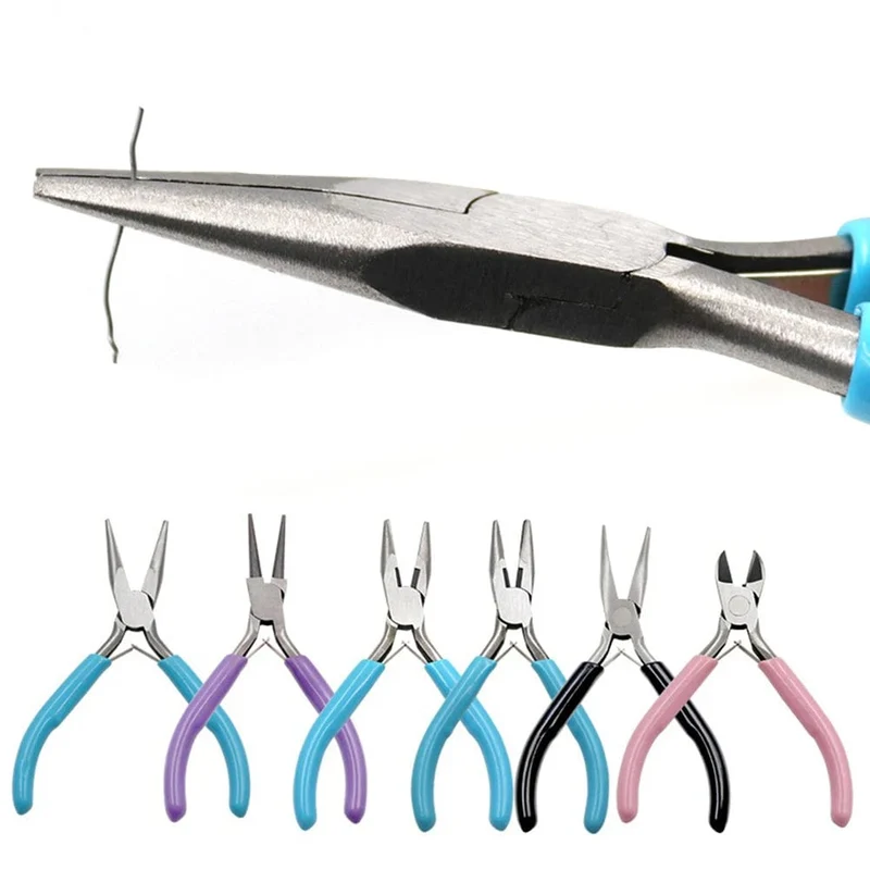Schmuckzubehör Reparatur-Set zum Herstellen von Werkzeugen zum Schneiden/Biegen von Kupferdrähten Kleine Zange Pinzette Schere Öffner Ringwerkzeuge Taschenzange