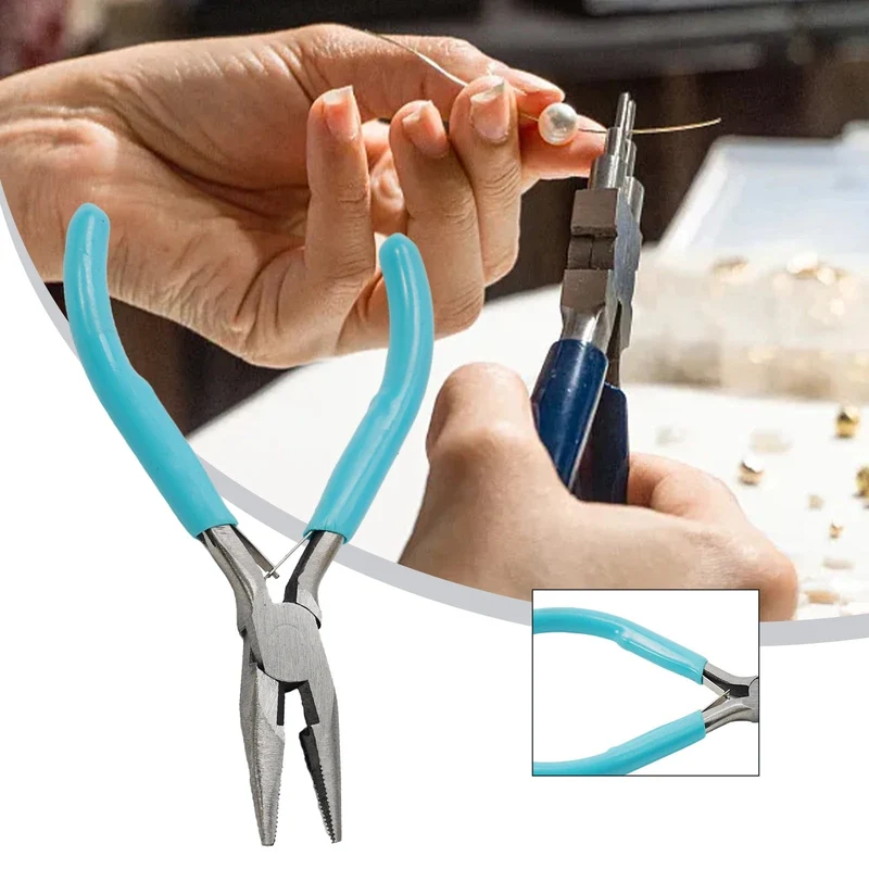 Schmuckzubehör Reparatur-Set zum Herstellen von Werkzeugen zum Schneiden/Biegen von Kupferdrähten Kleine Zange Pinzette Schere Öffner Ringwerkzeuge Taschenzange