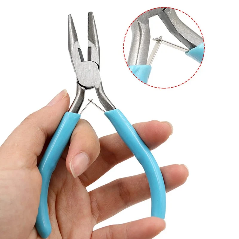 Schmuckzubehör Reparatur-Set zum Herstellen von Werkzeugen zum Schneiden/Biegen von Kupferdrähten Kleine Zange Pinzette Schere Öffner Ringwerkzeuge Taschenzange